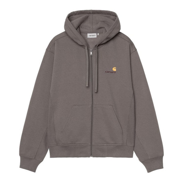 Carhartt Wip Hooded American Script Jacket Sweat A Capuche - Porphyry - Streetart.fr